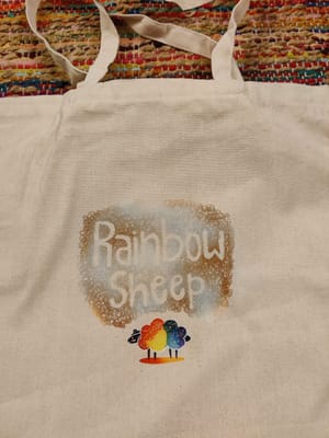 Rainbow Sheep Tote Bag